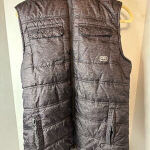 Ecko Unlimited Charcoal Quilted Vest Mens Medium NWT